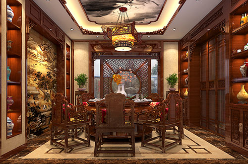 兴安温馨雅致的古典中式家庭装修设计效果图
